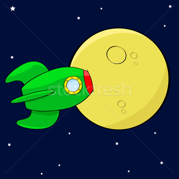 Rocket in the moon Stock photo © bruno1998