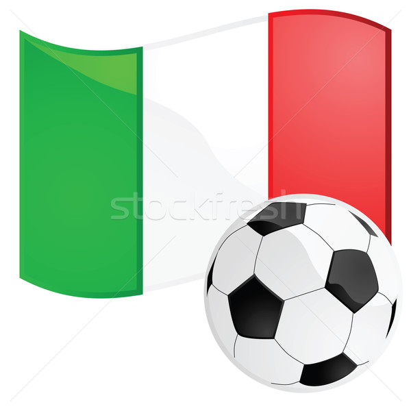 Itália futebol ilustração futebol bandeira italiana verde Foto stock © bruno1998