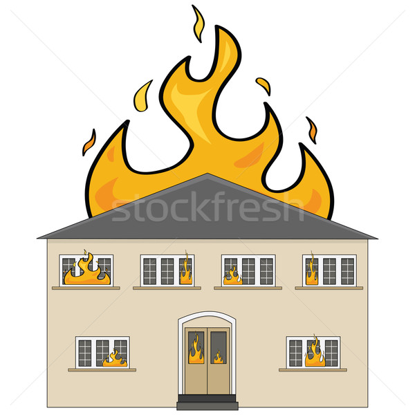 House on fire Stock photo © bruno1998