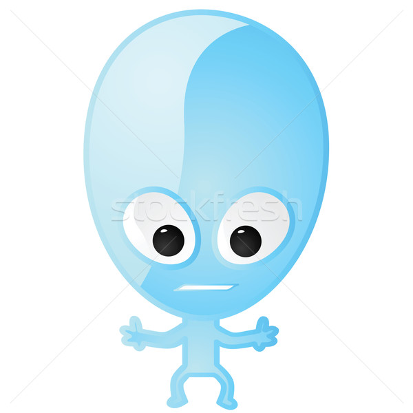 Alienígena desenho animado ilustração azul homem Foto stock © bruno1998