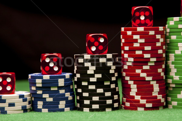 Casino geld ontwerp ruimte groene Blauw Stockfoto © BrunoWeltmann