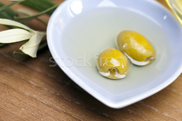 Сток-фото: оливкового · масла · оливками · свежие · оливкового · древесины · дополнительно