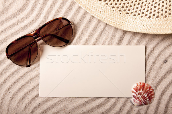 Say hello! Beach and message concept Stock photo © BrunoWeltmann