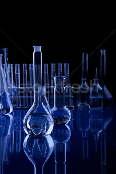Laboratory Glassware, flasks and test tubes Stock photo © BrunoWeltmann