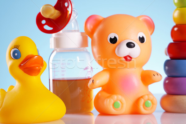 Jouets pour bébés table fond amusement garçon [[stock_photo]] © BrunoWeltmann