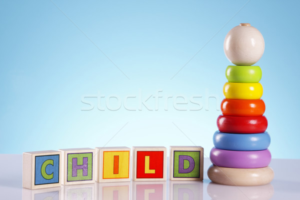 Jouets pour bébés table fond amusement garçon [[stock_photo]] © BrunoWeltmann