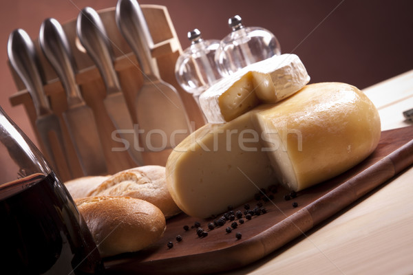 Cheese and wine composition Stock photo © BrunoWeltmann