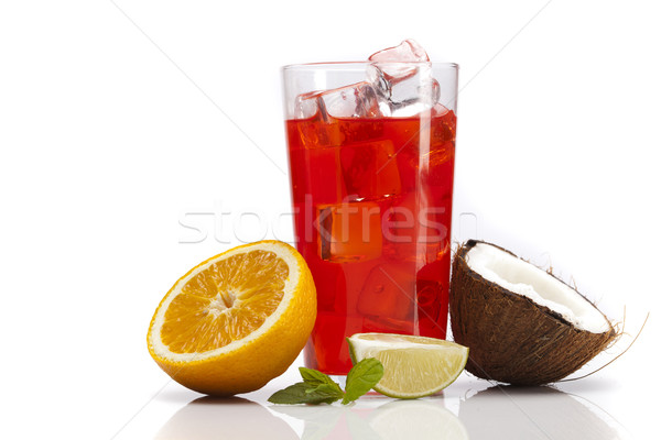 Exotic alcohol drinks set with fruits Stock photo © BrunoWeltmann