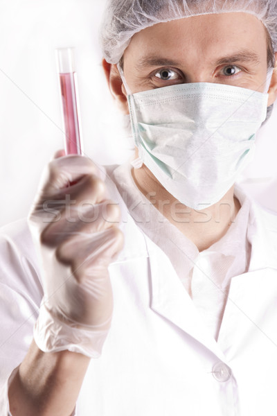 Om de ştiinţă zâmbet faţă medic muncă medical Imagine de stoc © BrunoWeltmann