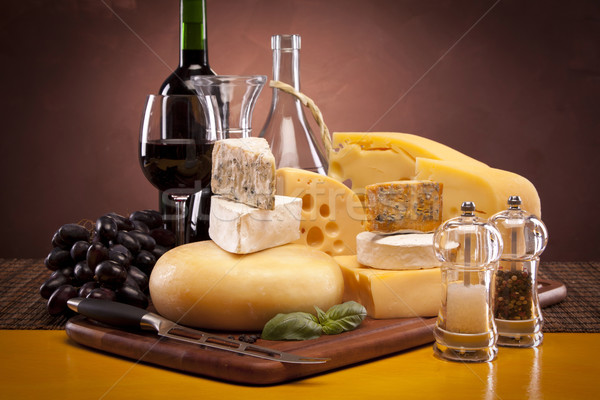 Cheese and wine composition Stock photo © BrunoWeltmann