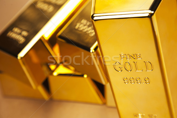 Gold bars photo Stock photo © BrunoWeltmann