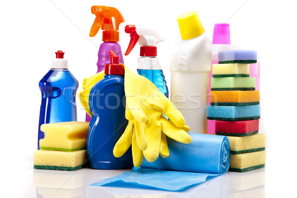 Cleaning items set Stock photo © BrunoWeltmann