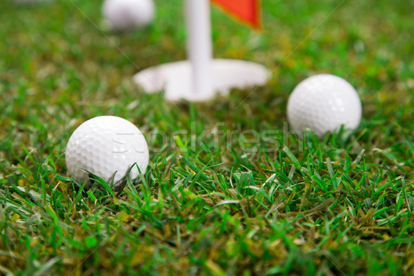Сток-фото: играть · гольф · мяч · для · гольфа · зеленая · трава · трава