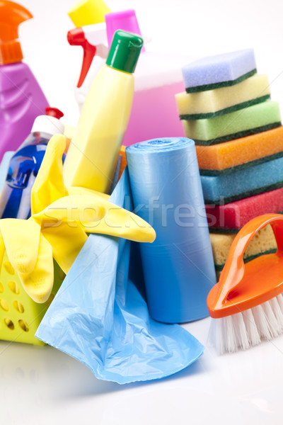 Cleaning items set Stock photo © BrunoWeltmann