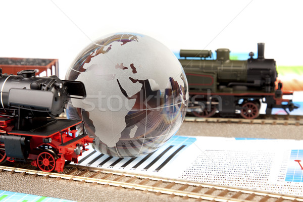 Foto stock: Trem · modelos · transporte · mundo · espaço · grupo