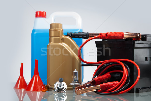 Stock photo: Essential elements in any car. Isolated on white