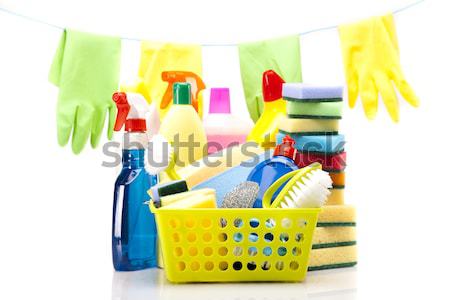 Cleaning items set Stock photo © BrunoWeltmann