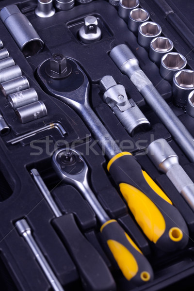 Istotny narzędzia wszyscy klucze model metal Zdjęcia stock © BrunoWeltmann
