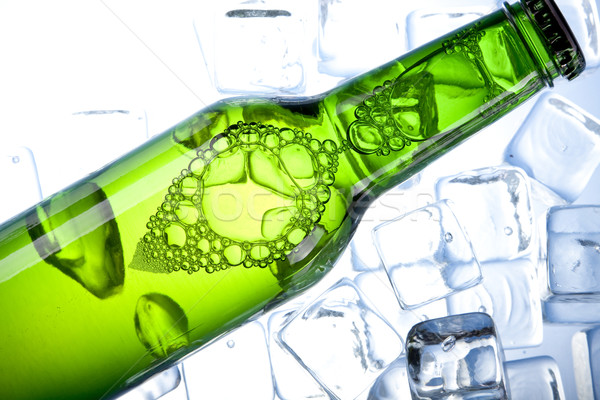 Frio cerveja gelo vidro álcool líquido Foto stock © BrunoWeltmann