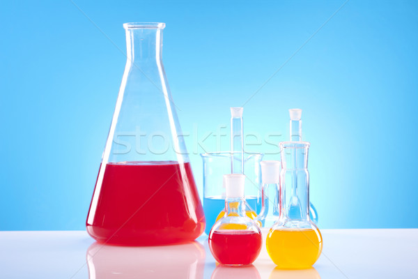 Kolorowy muzyka laboratorium chemicznych płynnych test Zdjęcia stock © BrunoWeltmann