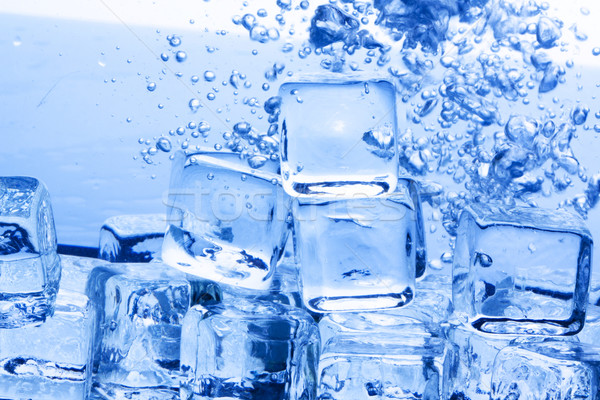 Eiswürfel Ziegel sauber cool Hintergrund Flüssigkeit Stock foto © BrunoWeltmann
