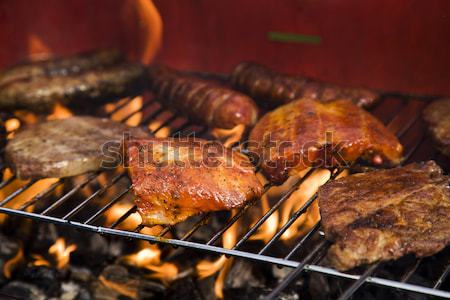 [[stock_photo]]: Grill · temps · barbecue · jardin · alimentaire · fête