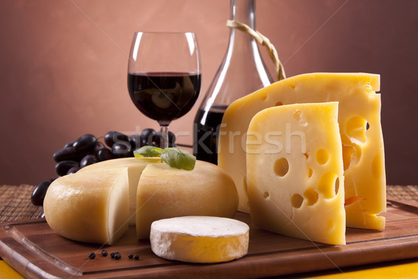 Cheese and wine composition Stock photo © BrunoWeltmann