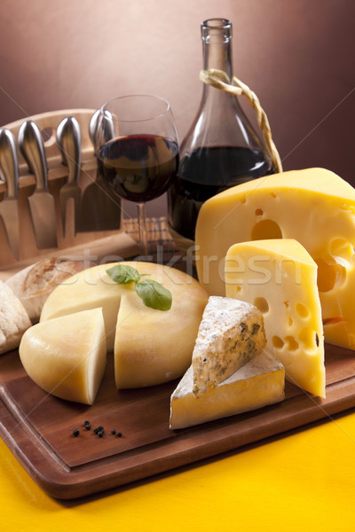 Cheese and wine composition Stock photo © BrunoWeltmann