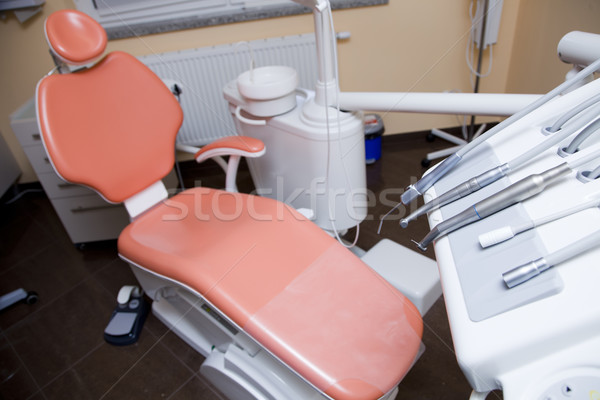 Zahnärztliche Büro medizinischen Technologie Stuhl Möbel Stock foto © BrunoWeltmann