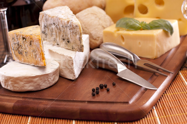 Cheese and wine composition Stock photo © BrunoWeltmann