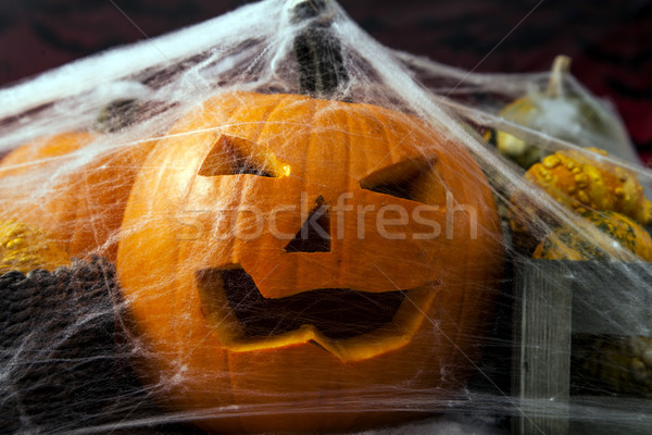 Scary halloween pumpkin Stock photo © BrunoWeltmann