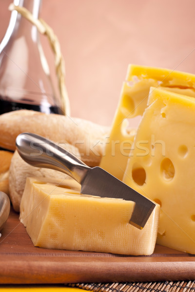 Cheese and wine composition Stock photo © BrunoWeltmann