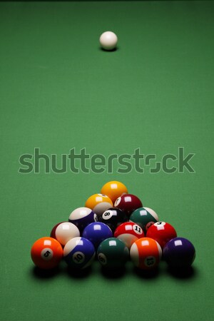 Biliárd zöld asztal sport háttér klub Stock fotó © BrunoWeltmann