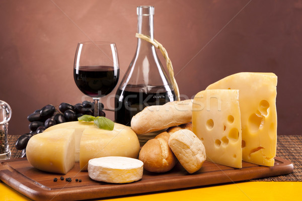 Cheese and wine composition Stock photo © BrunoWeltmann