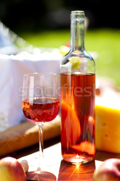 Stock foto: Picknick · Zeit · frische · Lebensmittel · legen · Garten · Frühling