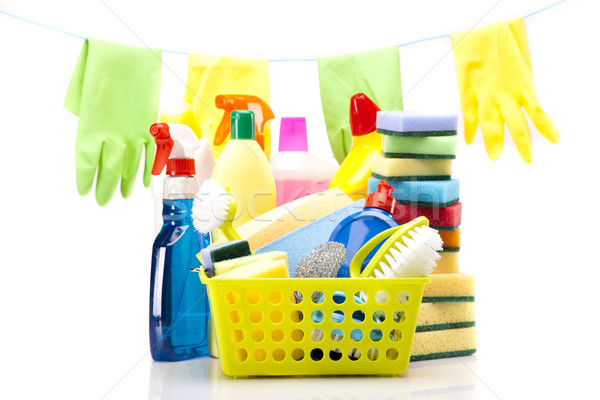 Cleaning items set Stock photo © BrunoWeltmann