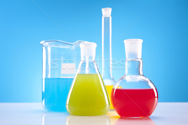 Colorful fluids in laboratory Stock photo © BrunoWeltmann