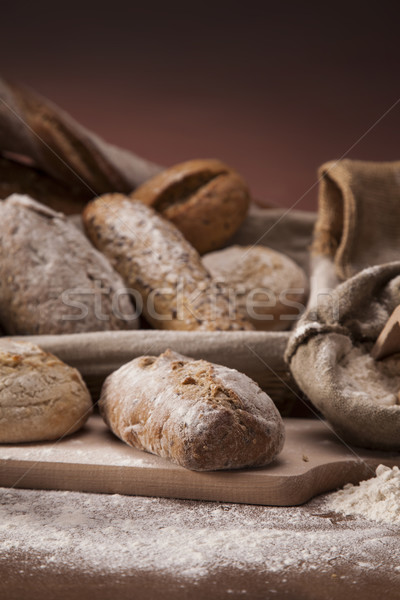 Tradycyjny chleba zestaw inny składniki tabeli Zdjęcia stock © BrunoWeltmann
