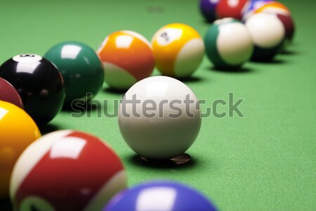Biljart groene tabel sport achtergrond club Stockfoto © BrunoWeltmann