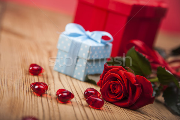 Día de san valentín día amantes regalos apasionado rojo Foto stock © BrunoWeltmann