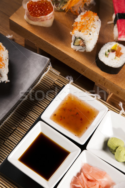 Delicioso frescos sushi variación sabroso alimentos Foto stock © BrunoWeltmann