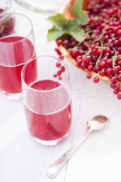 Healthy red currants in a bowl with extras Stock photo © BrunoWeltmann