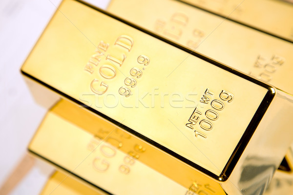 Gold Bars Graphen Statistik Geld Metall Stock foto © BrunoWeltmann