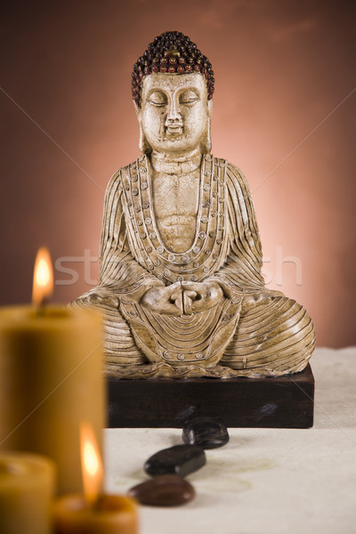 Portret buddha schoonheid rook Stockfoto © BrunoWeltmann