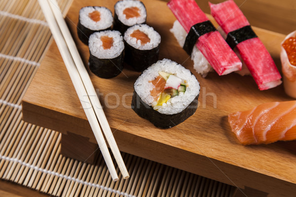 Delicioso frescos sushi variación sabroso alimentos Foto stock © BrunoWeltmann