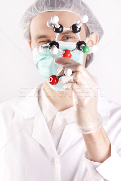 Scienziato sorriso faccia medico medici tecnologia Foto d'archivio © BrunoWeltmann