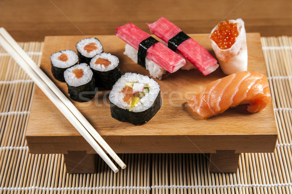 Delicioso frescos sushi variación sabroso alimentos Foto stock © BrunoWeltmann