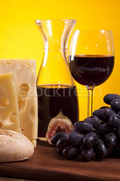 Cheese and wine composition Stock photo © BrunoWeltmann