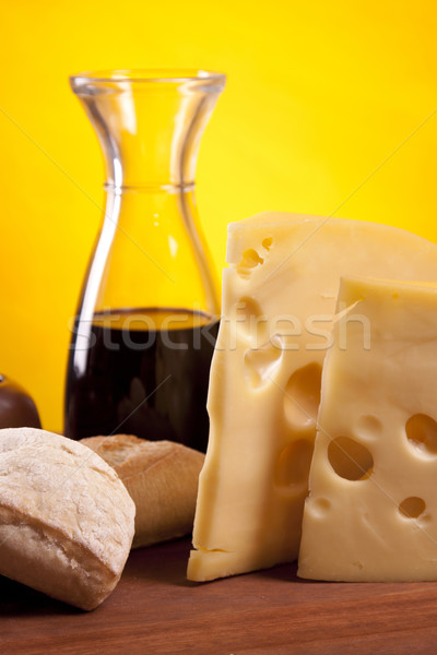 Cheese and wine composition Stock photo © BrunoWeltmann