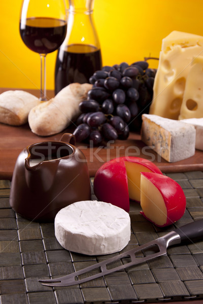 Cheese and wine composition Stock photo © BrunoWeltmann